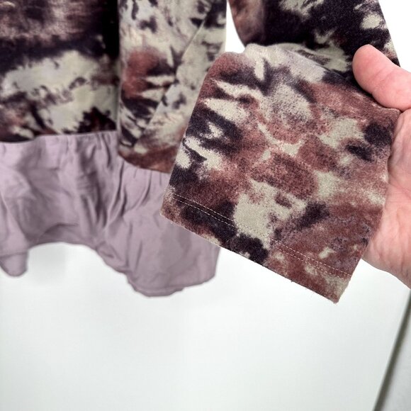 LOGO Lounge tunic top ruffle Hem Long sleeve Size‎ 2XL - Picture 4 of 6